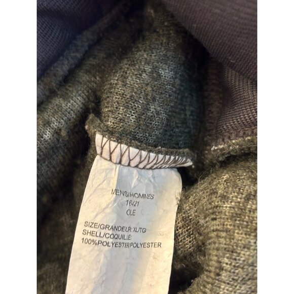 Woolrich Mens XL Sherpa Fleece Pullover Olive Green Quarter Zip Chest Pocket - Picture 3 of 6